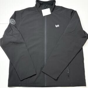 Lyft 1K Rides Softshell Jacket Men's Fleece Lined Full Zip Coat Black Size XL